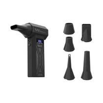 Ventilador Portátil Sem Fio Com Motor Sem Escovas, Soprador De Ar Com Luz LED E Display Digital Para Ventilador Portátil Sem Fio Com Motor Sem Escovas, Soprador De Ar Com Luz LED E Display Digital Para