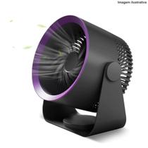 Ventilador Portátil Turbo Bateria Recarregável Peining Mesa 38.1 Cm 50 Preto 127/220v Preto Plástico