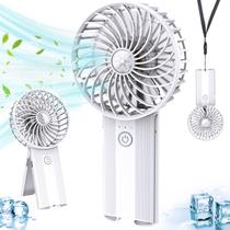 Ventilador portátil udodik recarregável portátil de 4 velocidades branco