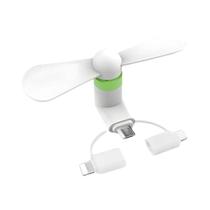 Ventilador Portátil Universal Mini USB 3 Em 1 Para iPhone, Samsung, Xiaomi, Micro Tipo-C, IOS