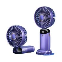 Ventilador Portátil USB Recarregável De Mão 1800mAh Dobrável Com 5 Velocidades Para Mesa, Uso