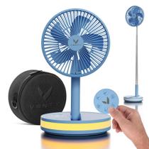 Ventilador portátil VENTY Wireless Bateria de 4 velocidades com LED azul Ventilador portátil VENTY Wireless Bateria de 4 velocidades com LED azul