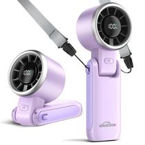 Ventilador portátil WHATOOK Handheld Mini com bateria de 4000mAh roxo