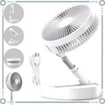 Ventilador Recarregável Dobrável Portátil Sem Fio 19cm Silencioso