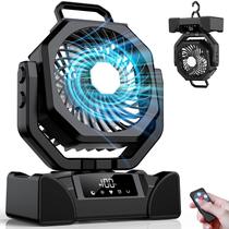 Ventilador recarregável portátil AUZONIMICS 20000mAh com luz LED Ventilador recarregável portátil AUZONIMICS 20000mAh com luz LED