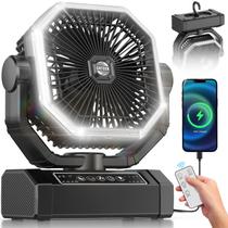 Ventilador recarregável portátil Orteen de 9 polegadas com luz 20000mAh Ventilador recarregável portátil Orteen de 9 polegadas com luz 20000mAh