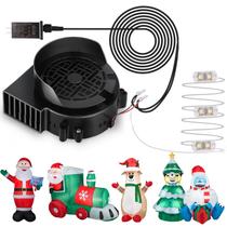 Ventilador Reeooue Air Blower 12V 1.0A com 3 luzes LED à prova d'água