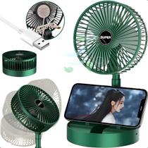 Ventilador Retrátil Portátil Com Fio Usb Dobrável Suporte Vento Forte Silencioso