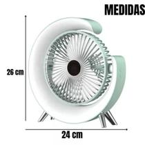 Ventilador RGB Para Mesa Com Cores Vibrantes E Vários Níveis De Velocidade Ventilador RGB Para Mesa Com Cores Vibrantes E Vários Níveis De Velocidade