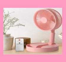 Ventilador rosa individual recarregável camping pessoal tenda usb dobrável mini portátil - ESPECIAL WINDER