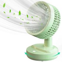 Ventilador silencioso recarregável montado na cabeça verde 4000mAh