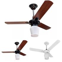 Ventilador Silencioso Sofisticado Led Dimmer Luminária 95cm