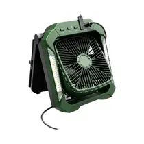 Ventilador Solar Portátil Para Camping Com Painel Solar Dobrável De 18W, Bateria De 20000mAh,