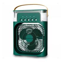 Ventilador Suporte para Gelo Umidificador Portátil Led Verde