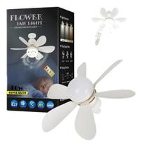 Ventilador Teto 3 Tom Luz 30W Bocal E27 Controle 6 Hélices Ventilador Teto 3 Tom Luz 30W Bocal E27 Controle 6 Hélices