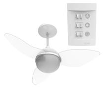 Ventilador teto aliseu smart cristal controle parede