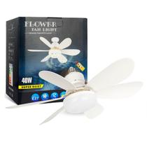 Ventilador Teto Bivolt Controle E 6 Pás Silencioso Lâmpada