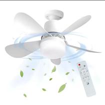 Ventilador Teto Bocal E27 Com Luz 40w 3 Tipos de Luz Controle Remoto Ventilador C/ 5 Par Bivolt