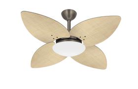 Ventilador Teto Bronze 4 Pás Palha Turbo Winds Ventax 220V