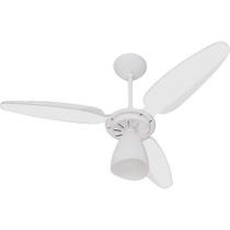Ventilador Teto c/Luminaria Wind Light - 220V - Branco/Branco 130W - 3Pas Brancas