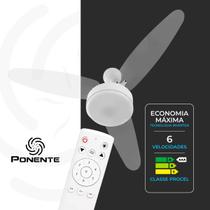 Ventilador Teto Cristal Inverter Luminária Led Com Controle Remoto