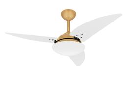 Ventilador Teto Dourado Class 3 Pás Silencioso Ventax 220V