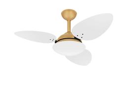 Ventilador Teto Dourado Turbo Pétalo 3 Pás Mdf Ventax 220V