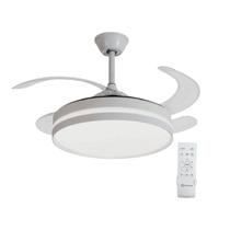 Ventilador Teto Isis 130W 127v/220v Branco Potente Silencioso 3 Cores Controle Remoto
