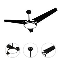 Ventilador Teto Itacaré 150W Ventex Silencioso Turbo Preto 3 Pás Mdf Luz Led 24W Comercial Elegante Ventilador Teto Itacaré 150W Ventex Silencioso Turbo Preto 3 Pás Mdf Luz Led 24W Comercial Elegante
