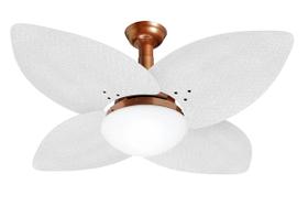 Ventilador Teto Jet Aspen Venti-Delta Cobre Rattan Branca