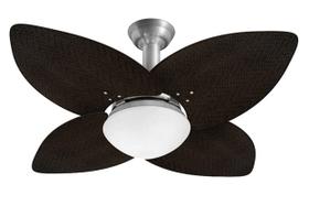 Ventilador Teto Jet Aspen Venti-Delta Prata Rattan Marrom