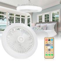 Ventilador Teto LED - Luzes Integradas Controle 36W