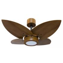 Ventilador Teto Luxo Madeira 4 Pás Imbuia + Controle 110v Led 3000k Branco Quente Ventilador Teto Luxo Madeira 4 Pás Imbuia + Controle 110v Led 3000k Branco Quente