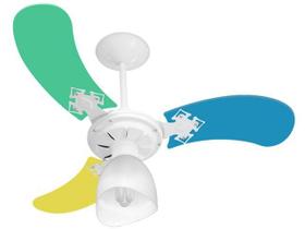 Ventilador Teto New Baby Colors 3 Pás Mdf Branco/Masculino 220V