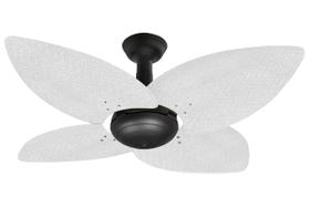 Ventilador Teto Office Jet Preto Rattan Branca 220V