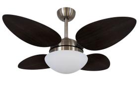 Ventilador Teto Pétalo Bronze 4 Pás MDF Laqueadas Tabaco110V Ventilador Teto Pétalo Bronze 4 Pás MDF Laqueadas Tabaco110V