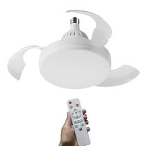 Ventilador Teto Retratil Lampada Led 3 Em 1 Iluminaçao Vento Ajustavel Controle Remoto Quarto Sala Estar Casa Verao