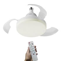 Ventilador Teto Retratil Lampada Led 3 Em 1 Vento Iluminaçao Ajustavel Controle Remoto Sala Estar Quarto Casa Verao Sol
