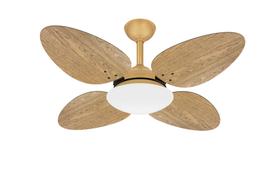 Ventilador Teto Turbo Quarto 4 Pás Madeira Trevo Ventax 220V