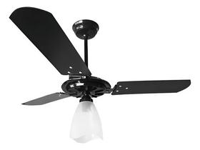 Ventilador Teto Ventex Yris 3 Pás MDF Preto/Preto Silencioso - Ventilador Teto Ventex Yris 3 Pás MDF Preto/Preto Silencioso -