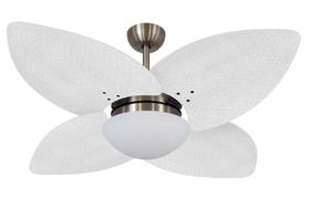 Ventilador Teto Volare Bronze Dunamis Palmae Branco 127V