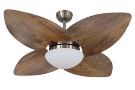 Ventilador Teto Volare Bronze Dunamis Rádica Imbuia 127V