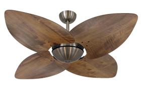 Ventilador Teto Volare Bronze Dunamis Rádica Imbuia 220V