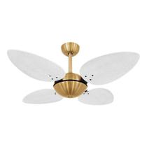 Ventilador Teto Volare Dourado Office Palmae 4 Pás 110V