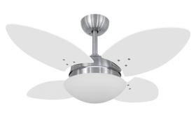 Ventilador Teto Volare Escovado VD28 Mini Pétalo Branco 220V