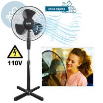 Ventilador Tipo Pedestal Coluna 3 Velocidades 110V Altura Ajustável Com 3 Pás Ventilador Potente e Silencioso - Bak