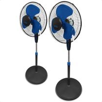 Ventilador Torre 3 Hélices Ajuste de Altura 130cm 220V 45W Pedestal Kit com 2
