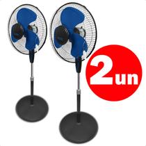 Ventilador Torre 3 Hélices Ajuste de Altura 220V 45W Pedestal Kit com 2