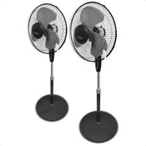Ventilador Torre 3 Pás 127v 45w Triplo Pedestal 130cm Ajuste De Altura Kit 2