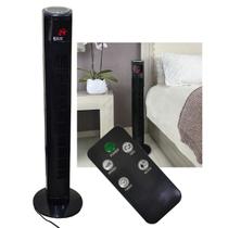 Ventilador Torre Grande 70W Giratorio Oscila Silencioso 4 Modos 3 Velocidades Controle Remoto Visor Led Sol Verao